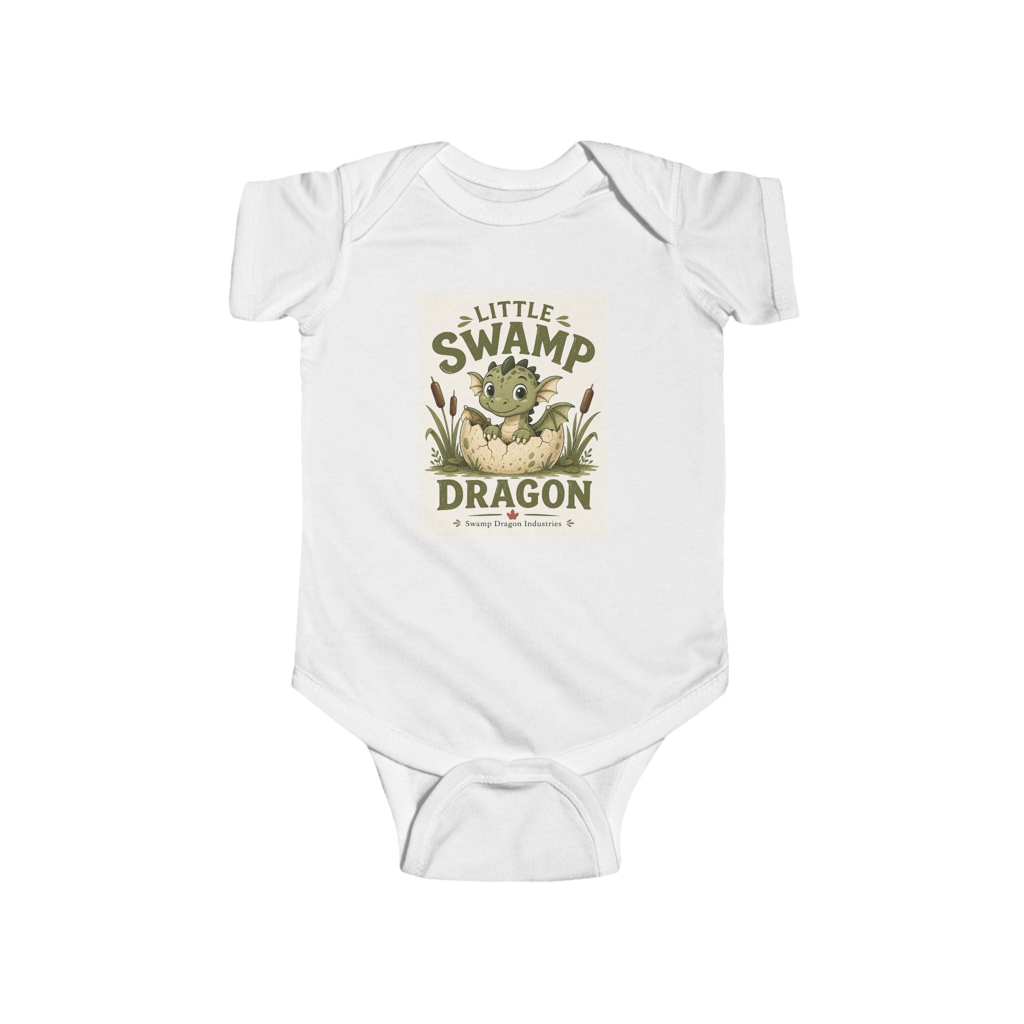 Little Swamp Dragon infant bodysuit | baby onesie, woodland creature