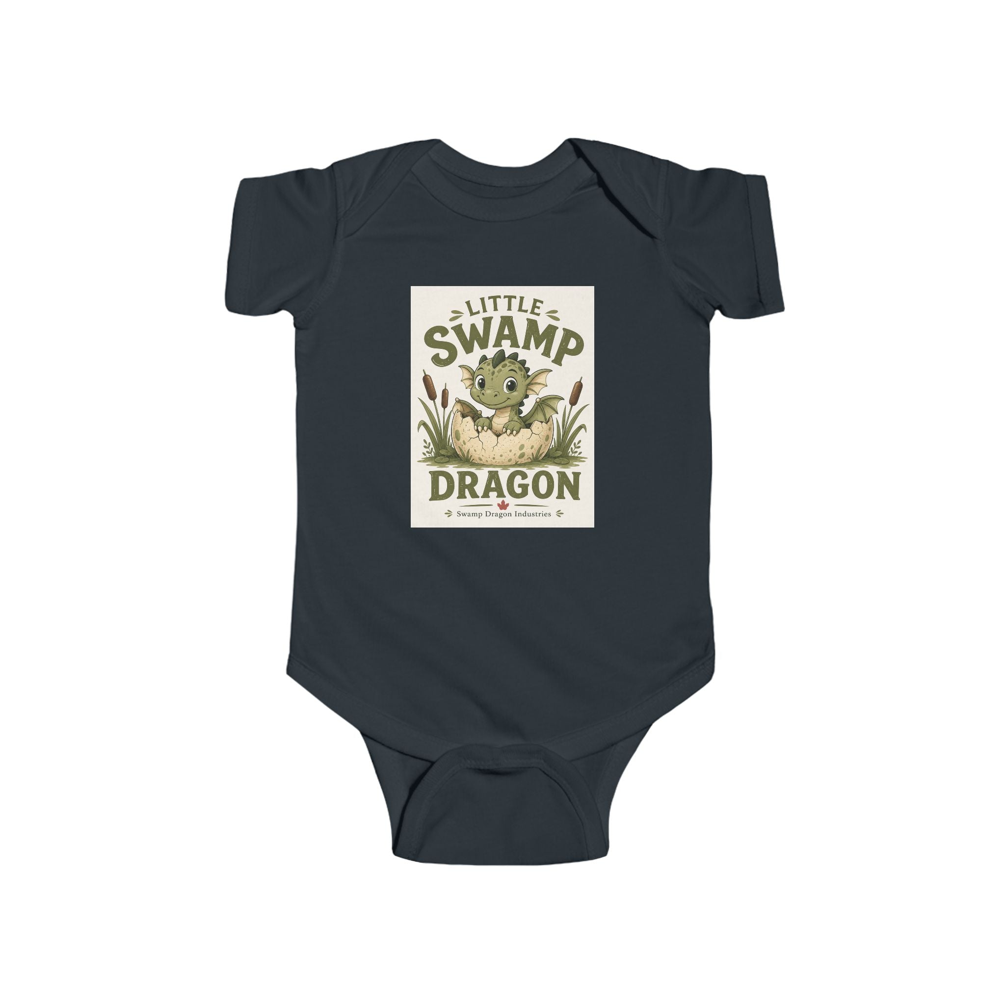 Little Swamp Dragon infant bodysuit | baby onesie, woodland creature