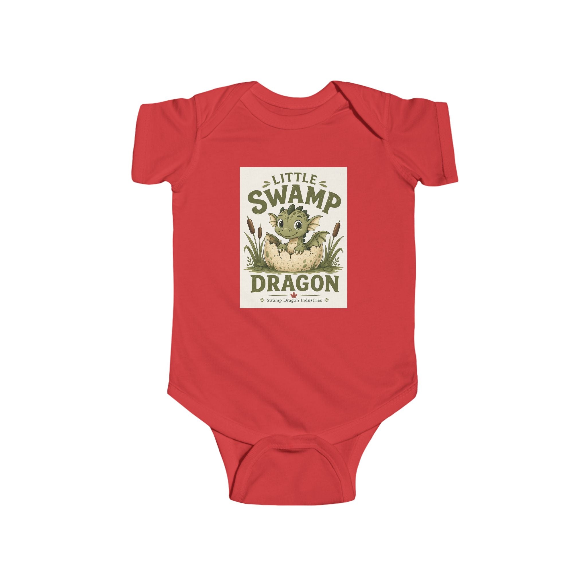Little Swamp Dragon infant bodysuit | baby onesie, woodland creature