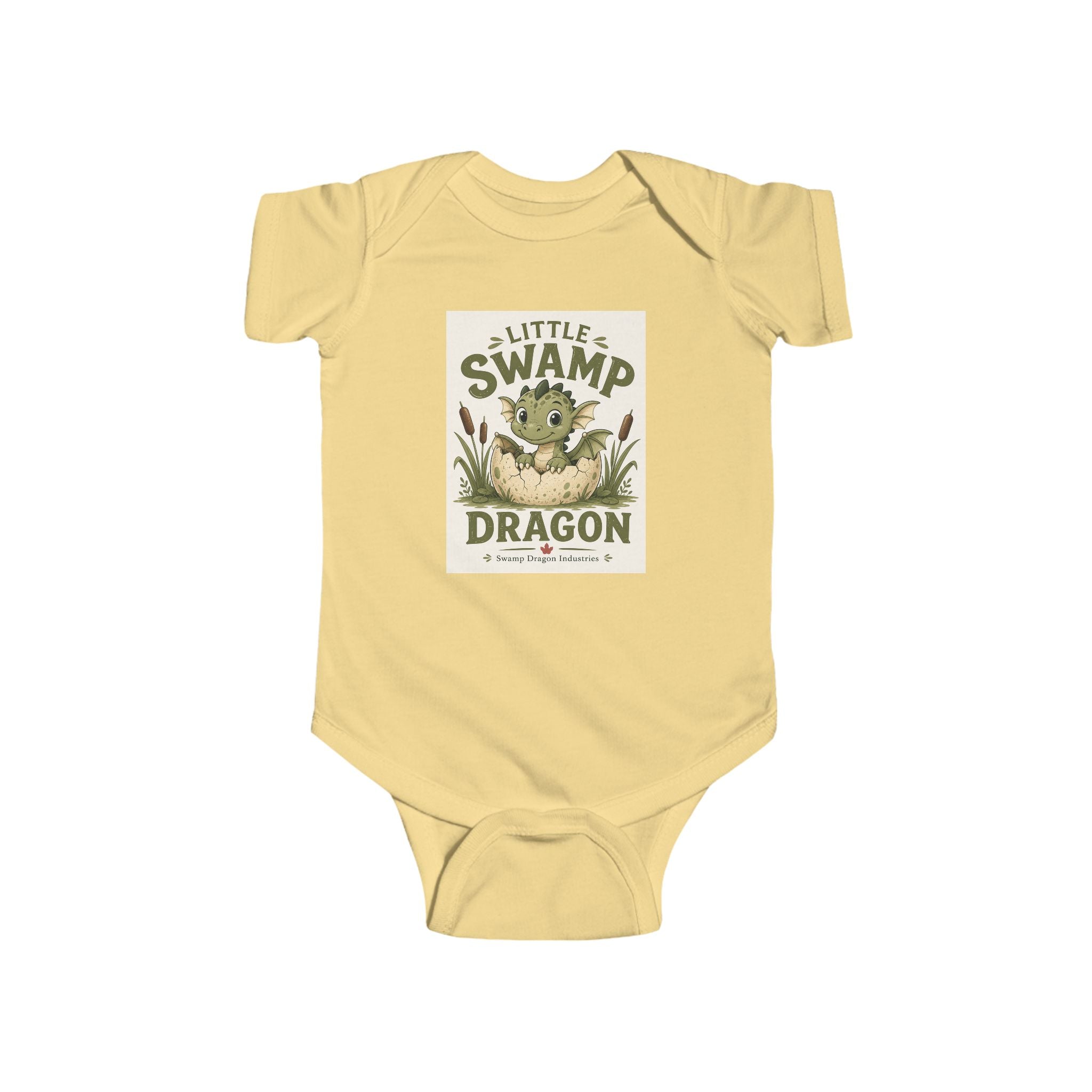 Little Swamp Dragon infant bodysuit | baby onesie, woodland creature
