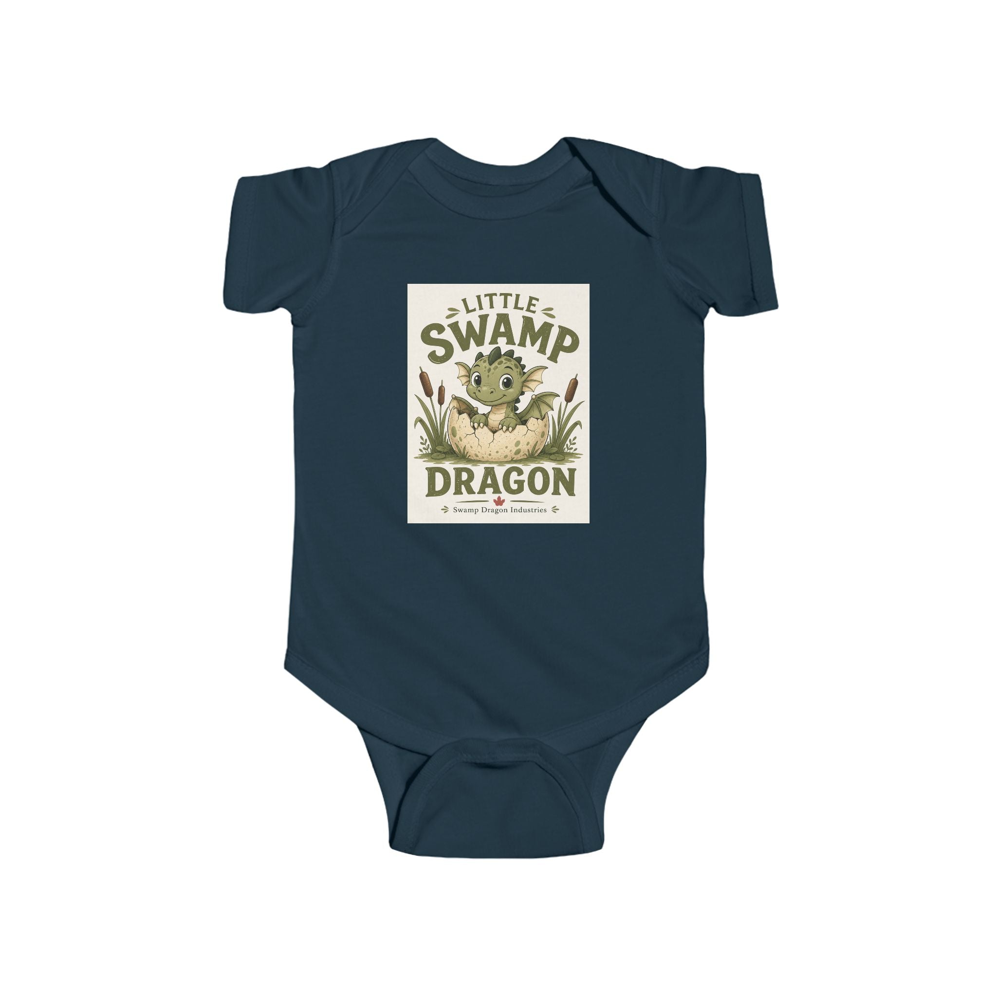 Little Swamp Dragon infant bodysuit | baby onesie, woodland creature