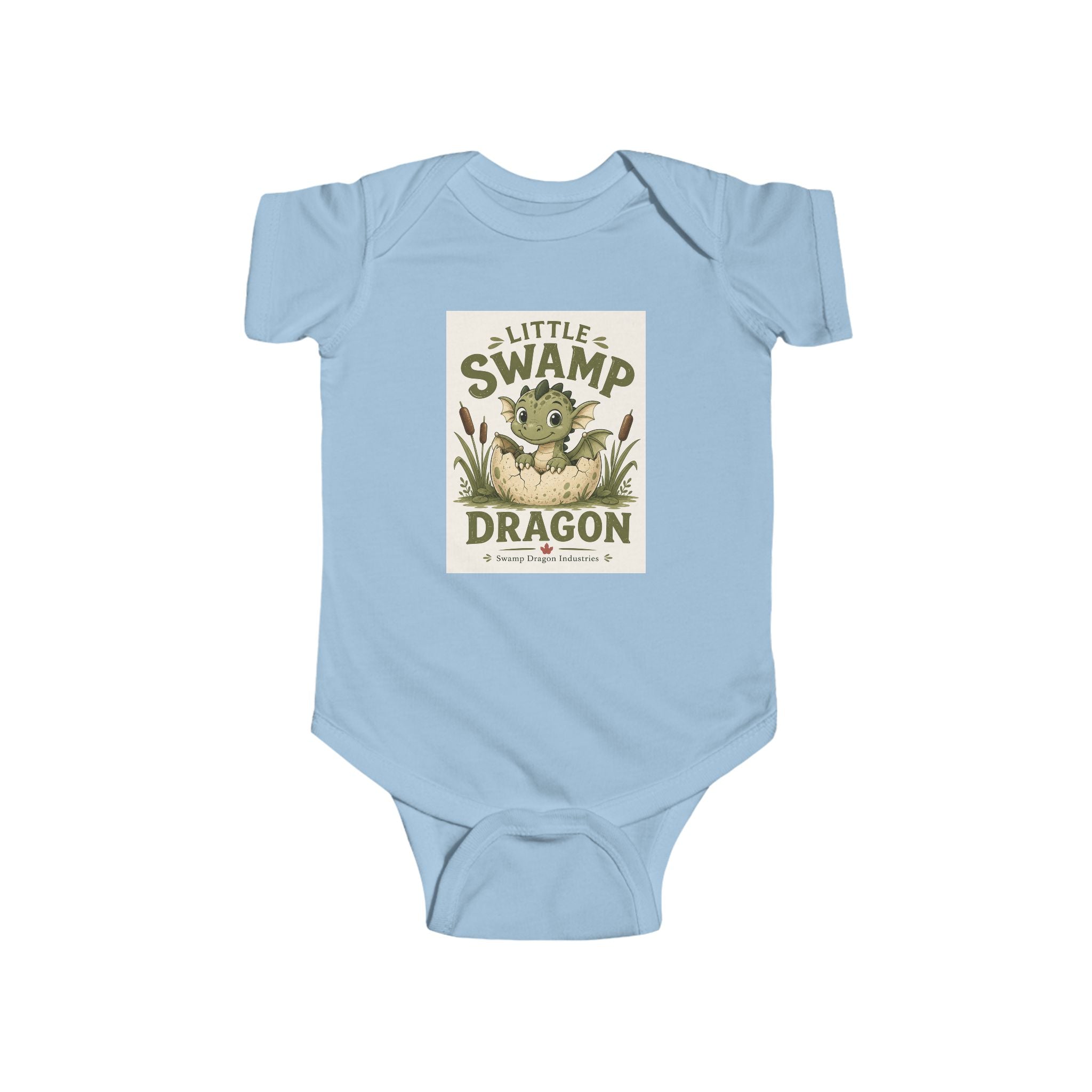 Little Swamp Dragon infant bodysuit | baby onesie, woodland creature