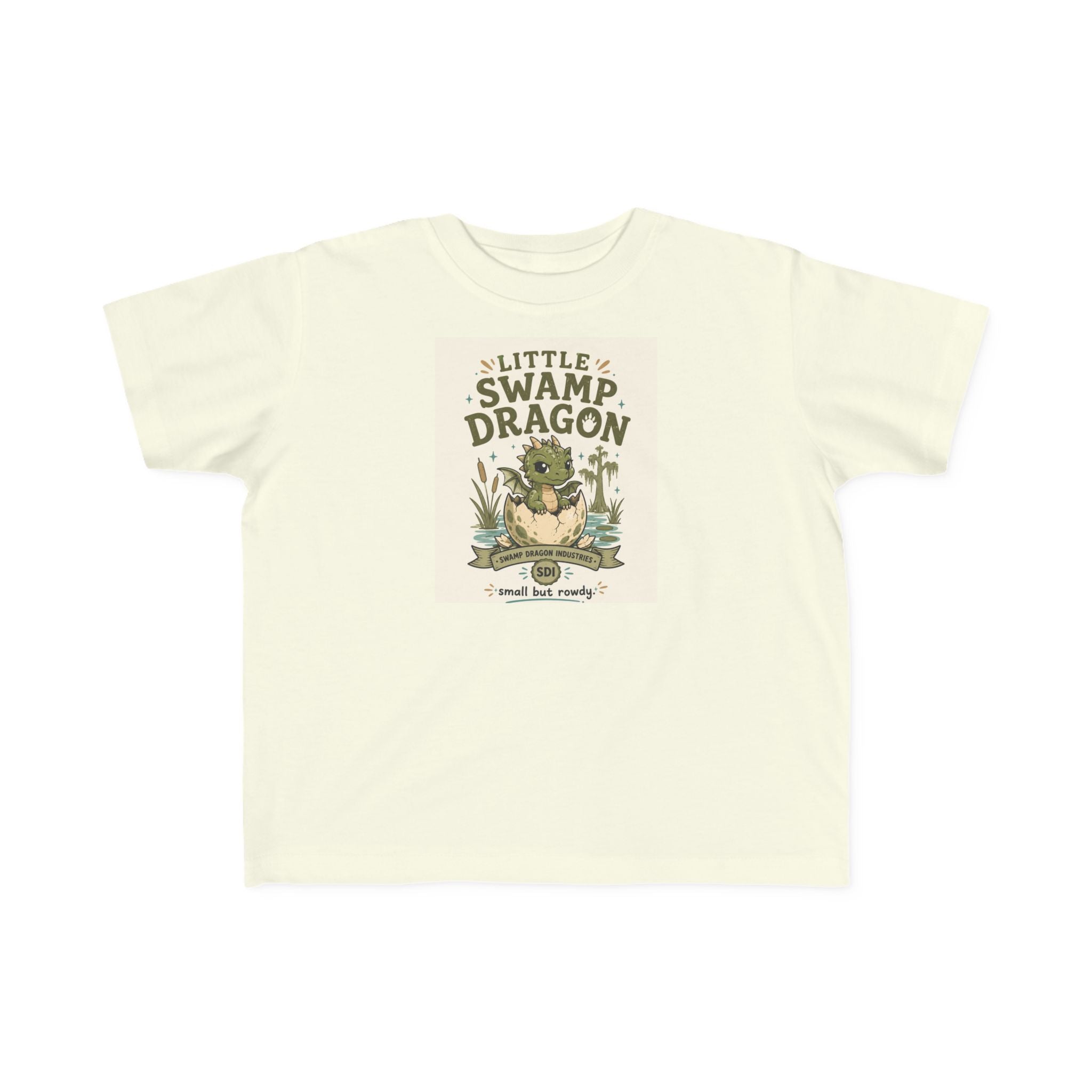 Little Swamp Dragon toddler tee | cute dragon illustration, nature scene
