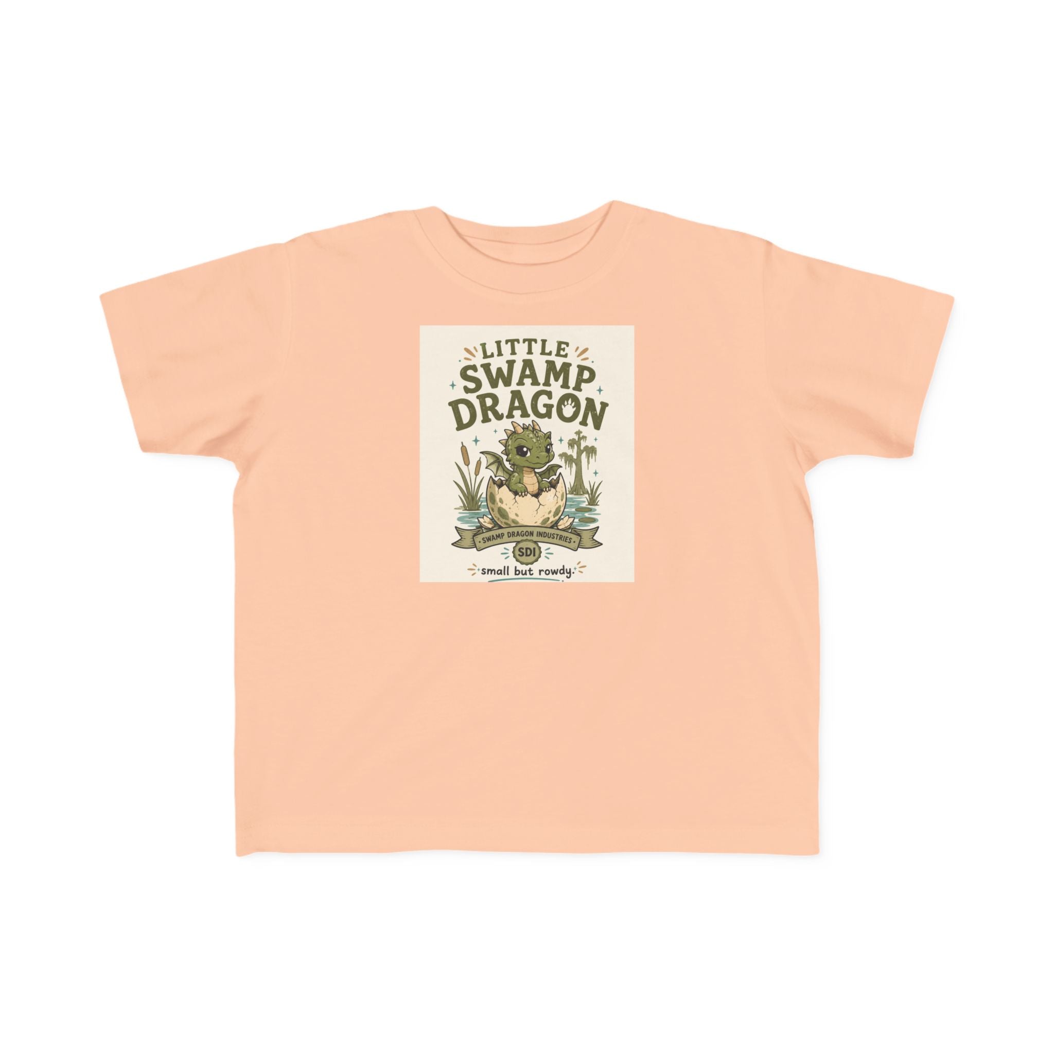 Little Swamp Dragon toddler tee | cute dragon illustration, nature scene