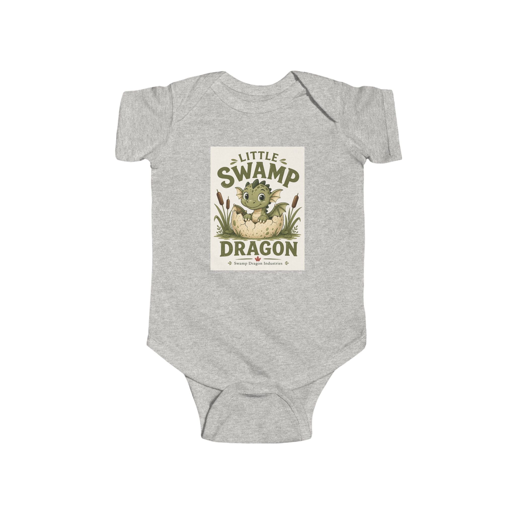 Little Swamp Dragon infant bodysuit | baby onesie, woodland creature