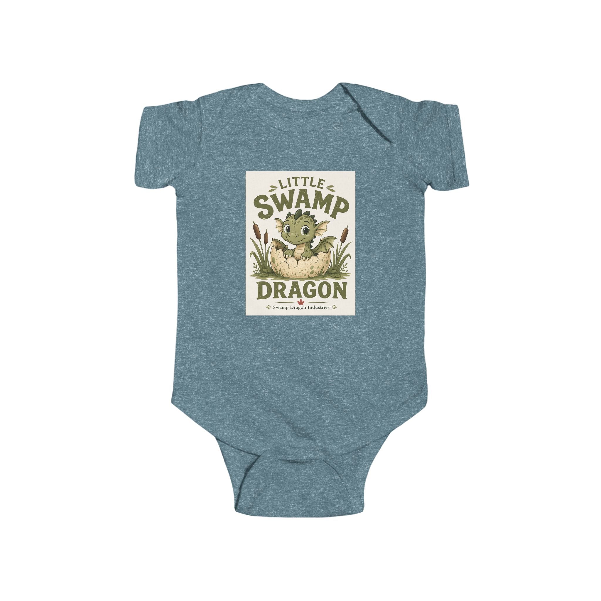 Little Swamp Dragon infant bodysuit | baby onesie, woodland creature