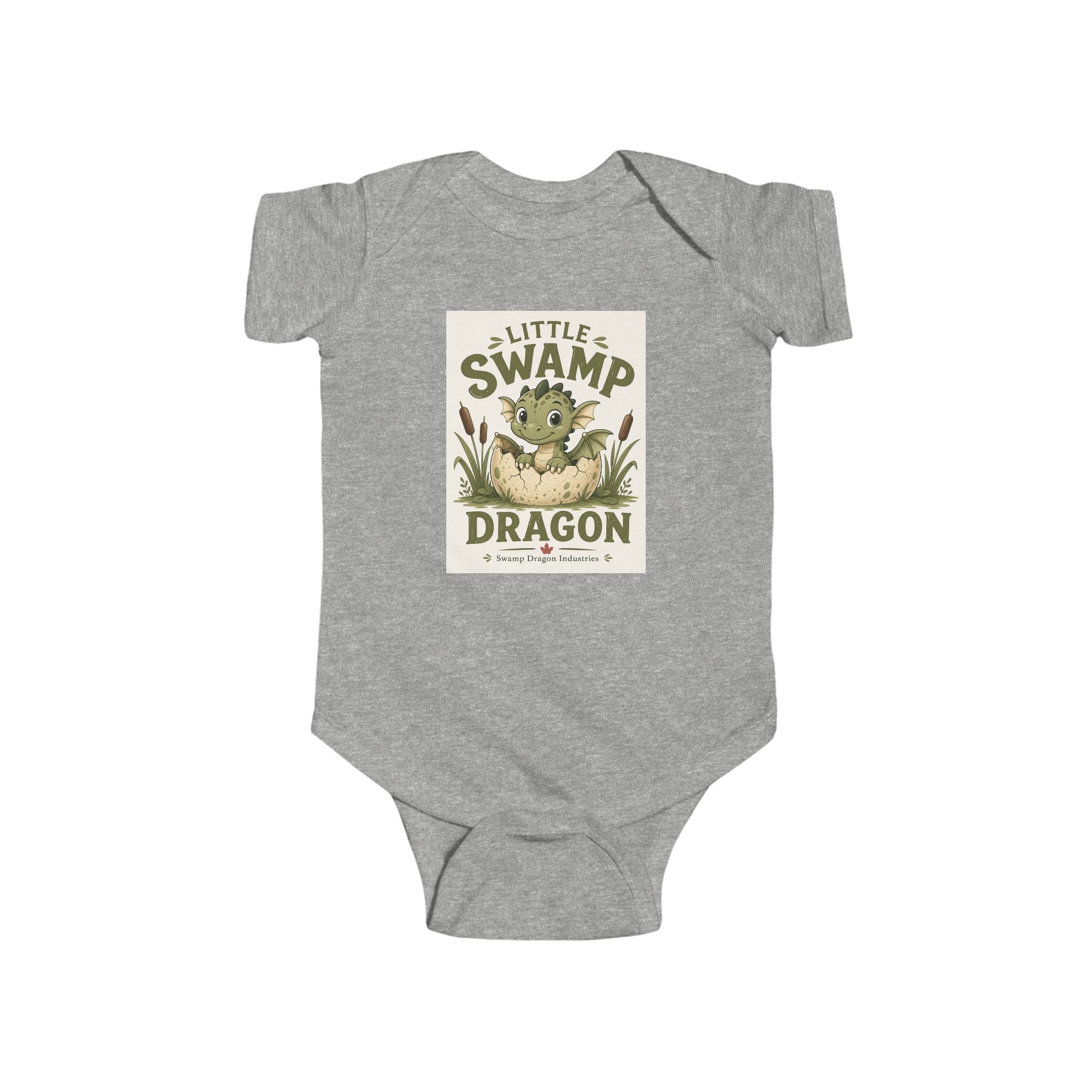Little Swamp Dragon infant bodysuit | baby onesie, woodland creature