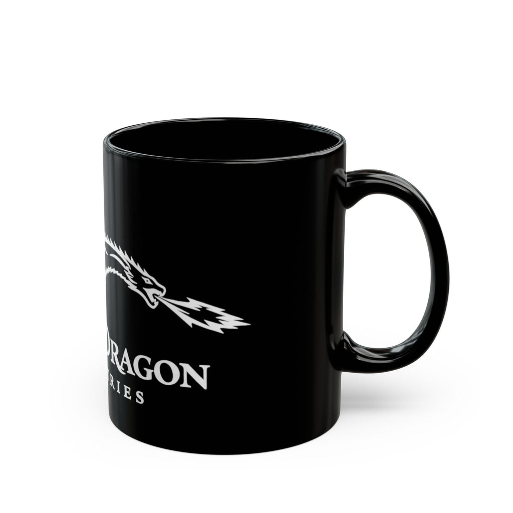 Swamp Dragon Industries Smooth line logo Mug | Black ceramic coffee mug, 11oz or 15oz