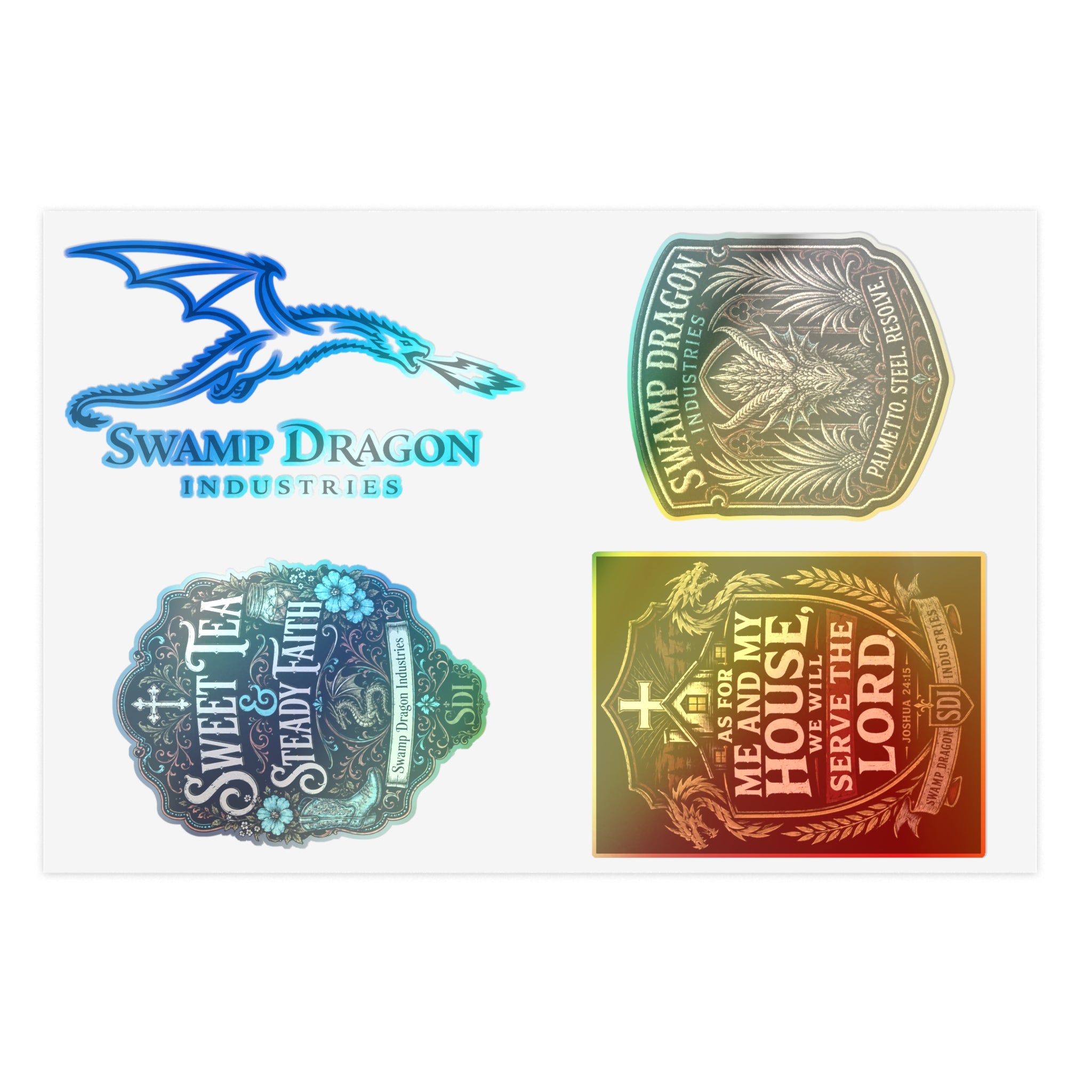Swamp Dragon Industries Sticker Sheet | Southern Faith Tactical Outdoor Vinyl Decals