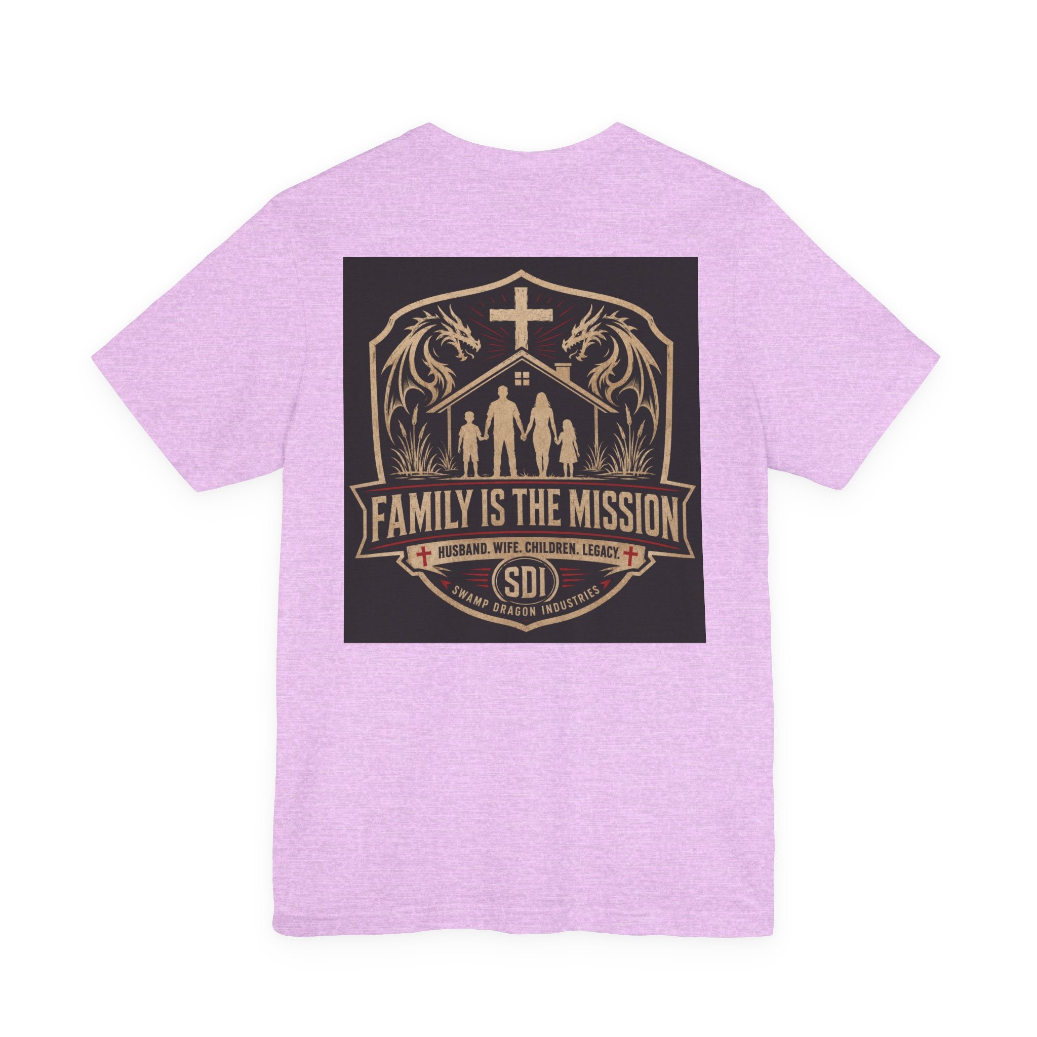 Family Is The Mission T-Shirt | Christian Cross, Family Silhouette, Faith Emblem