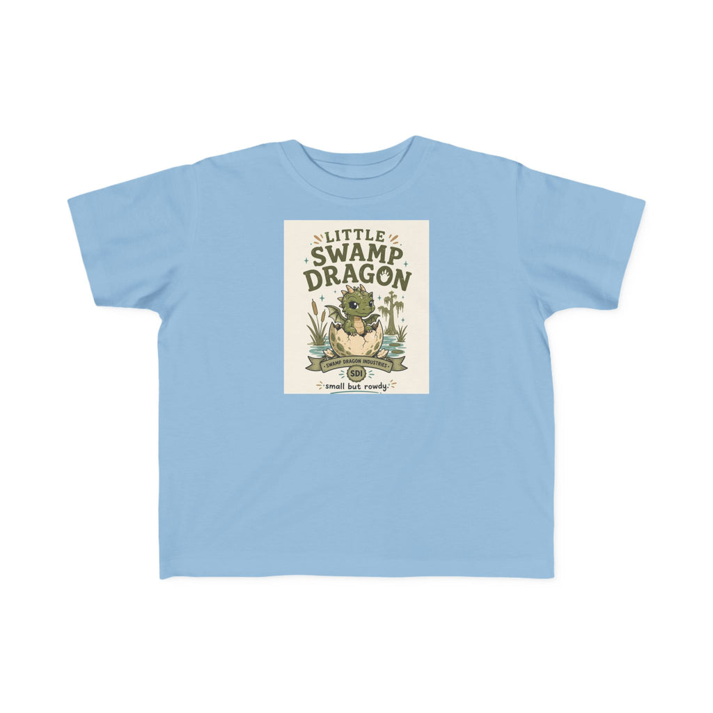 Little Swamp Dragon toddler tee | cute dragon illustration, nature scene
