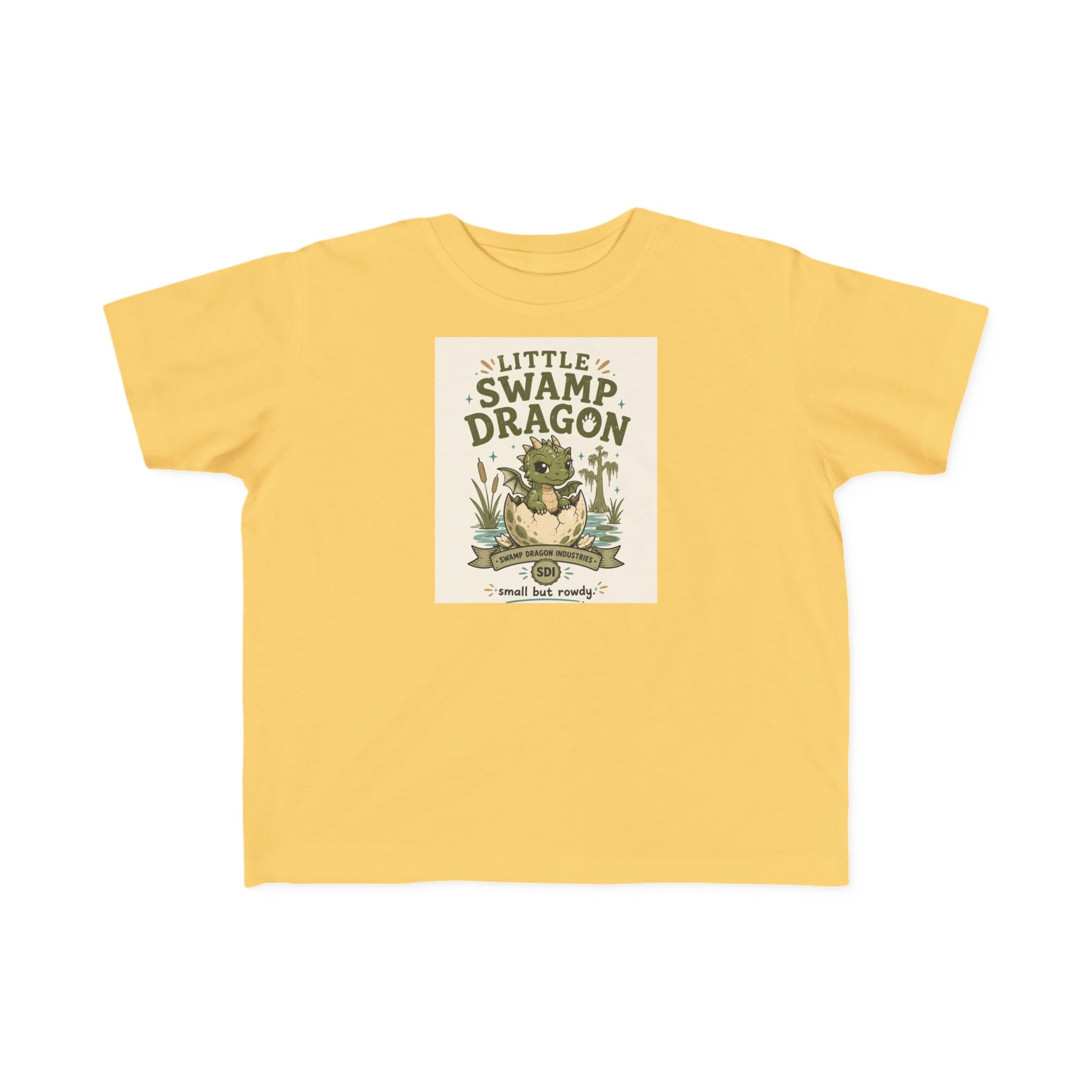 Little Swamp Dragon toddler tee | cute dragon illustration, nature scene