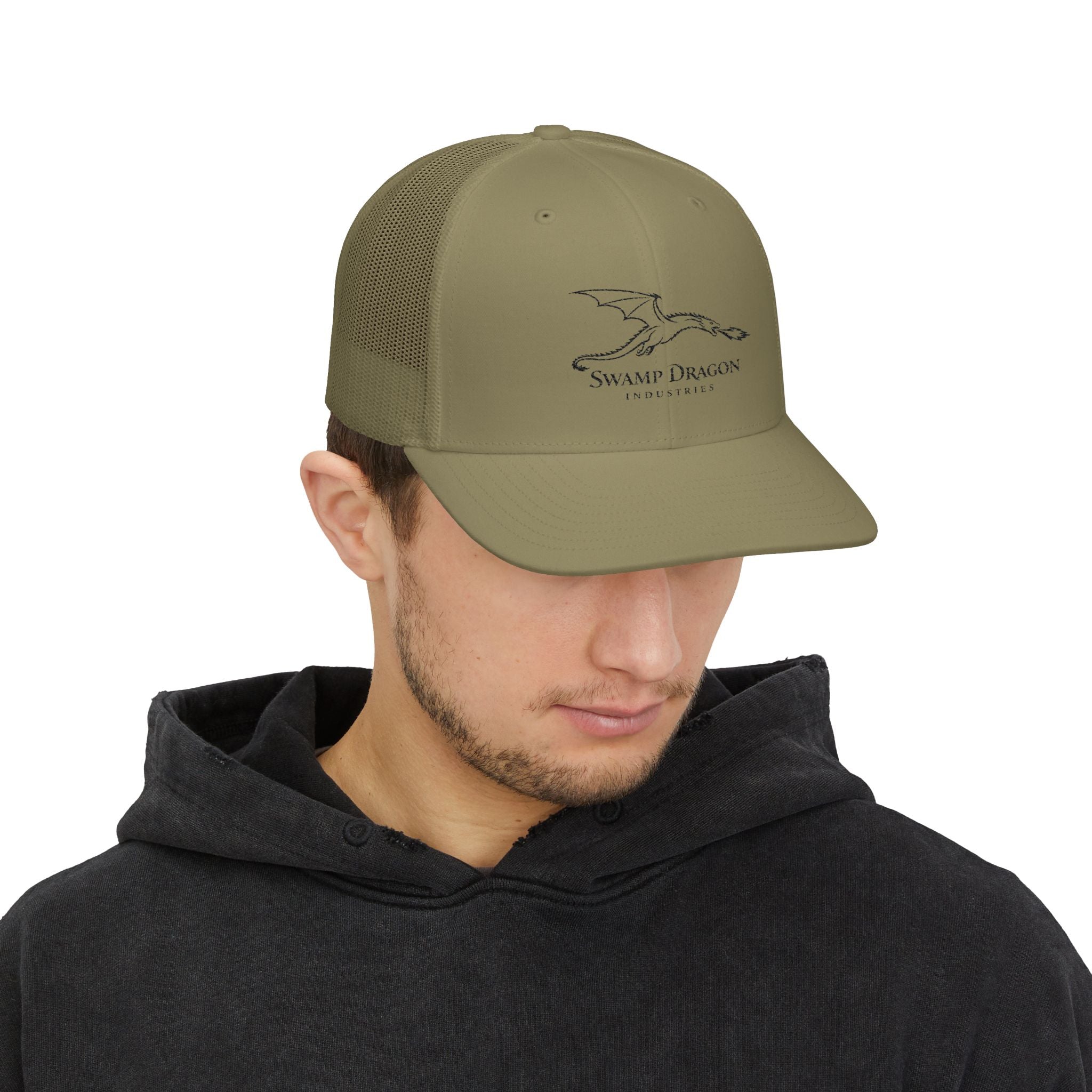 Flying Dragon Logo Snapback Trucker Cap | Mesh Back Hat